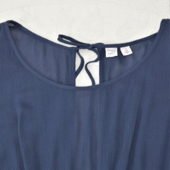 Melrose and Market Boho Lace Tunic Blouse Open Back Cutout  Keyhole Shirt M - Picture 4 of 13